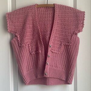 Pink hand made vest